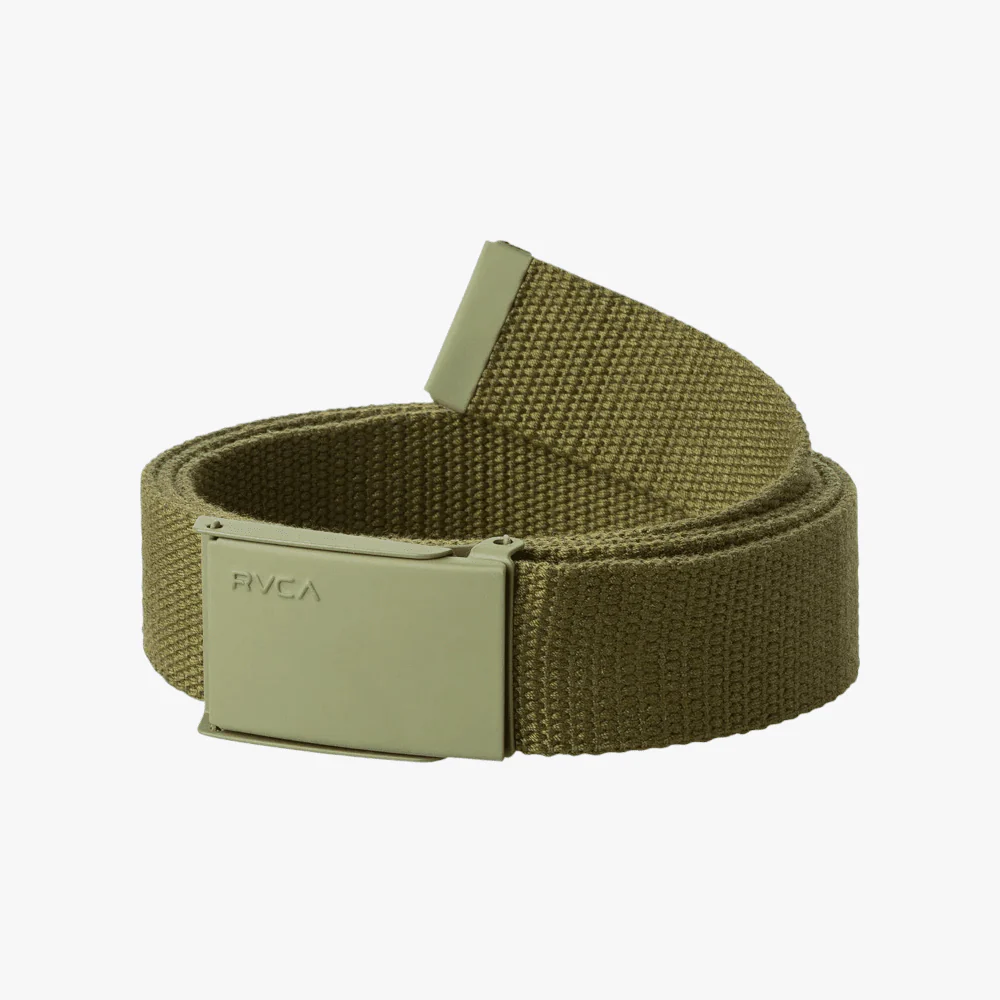 Rvca Option One Size Web Belt Olive