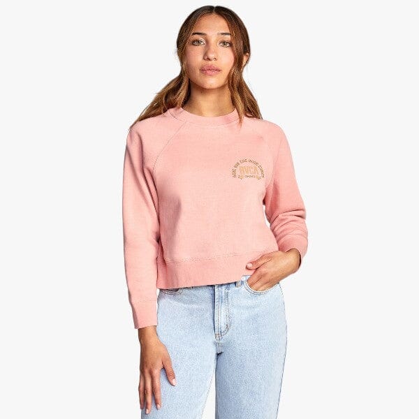 Rvca Womens Good Times Fleece Top Blush