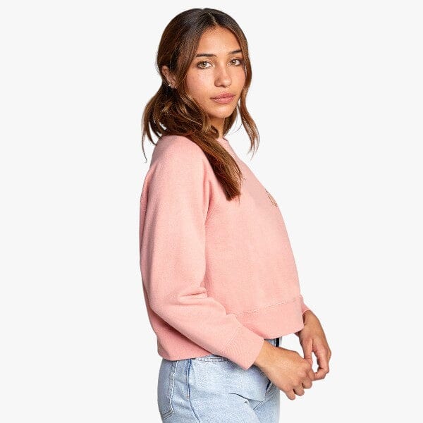 Rvca Womens Good Times Fleece Top Blush - Image 3