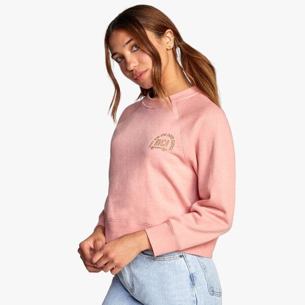 Rvca Womens Good Times Fleece Top Blush - Image 5