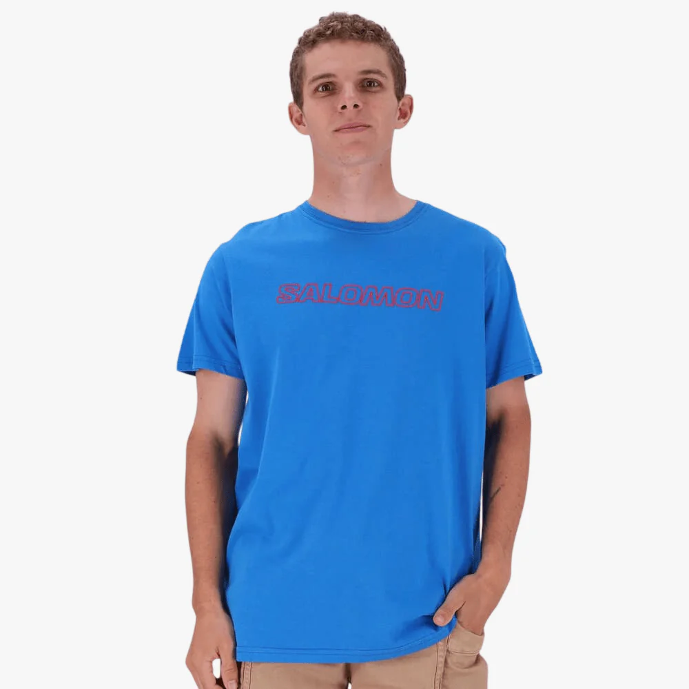 Salomon Mens Baltoro Short Sleeve Tee Direct Blue