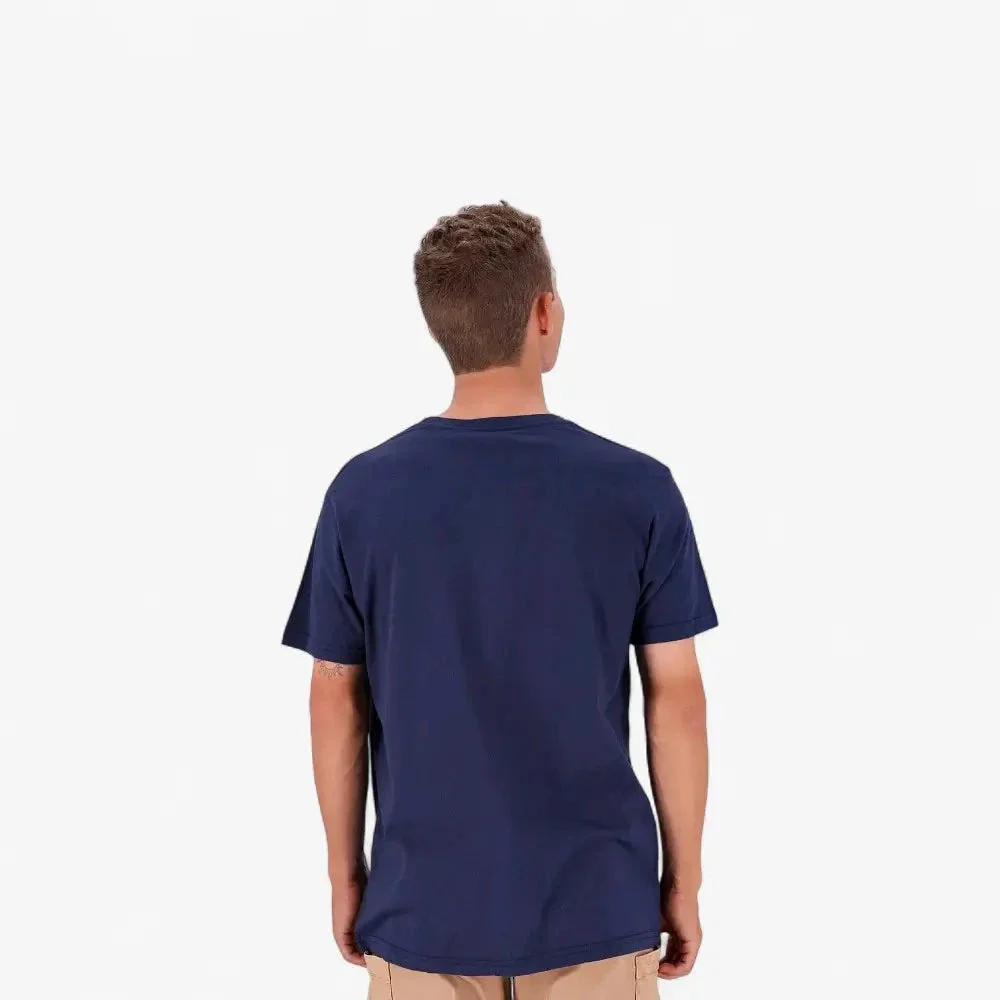 Salomon Mens Core Logo Short Sleeve Tee Blue Nights - Image 4