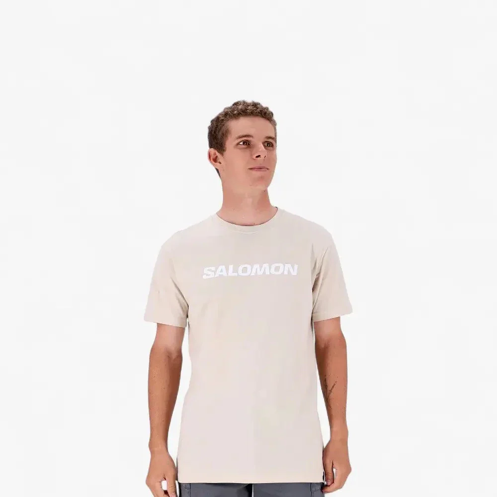 Salomon Mens Core Logo Short Sleeve Tee Pumice Tee