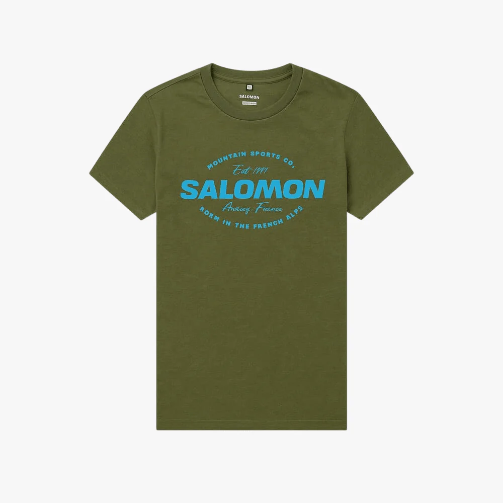Salomon Mens Cruiser Short Sleeve Tee Dark Olive