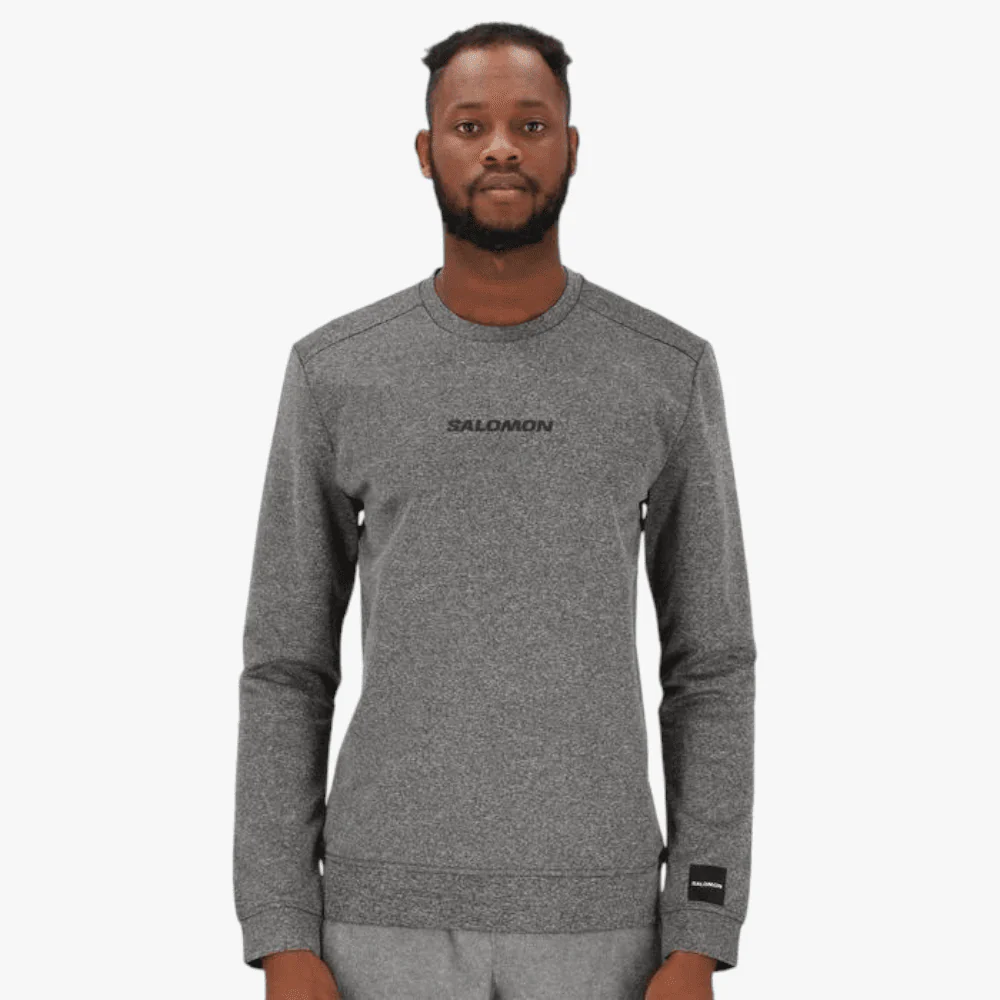 Salomon Mens Evolve Pullover Sweater Phantom Mel