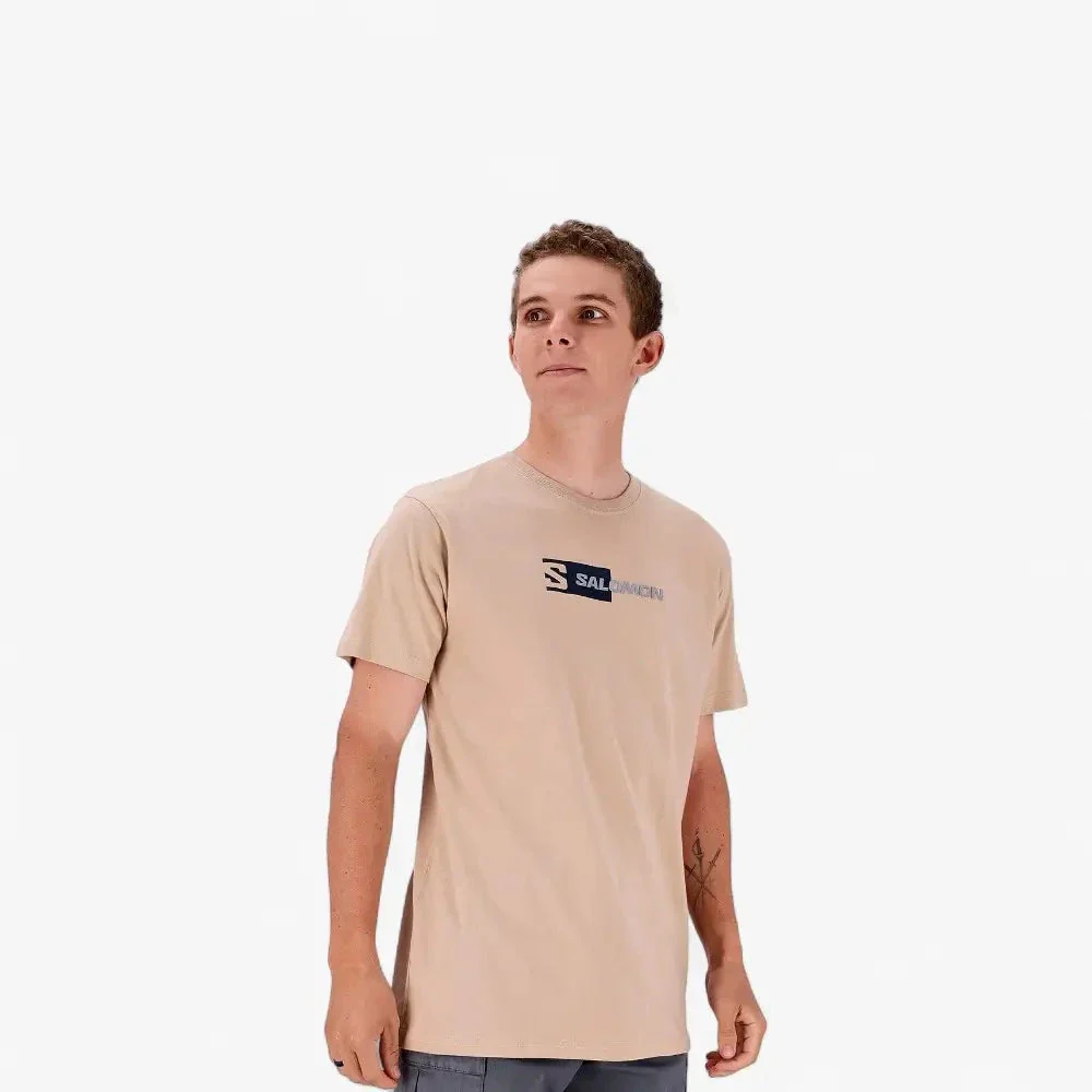 Salomon Mens Hidden Ii Short Sleeve Tee Khaki - Image 2