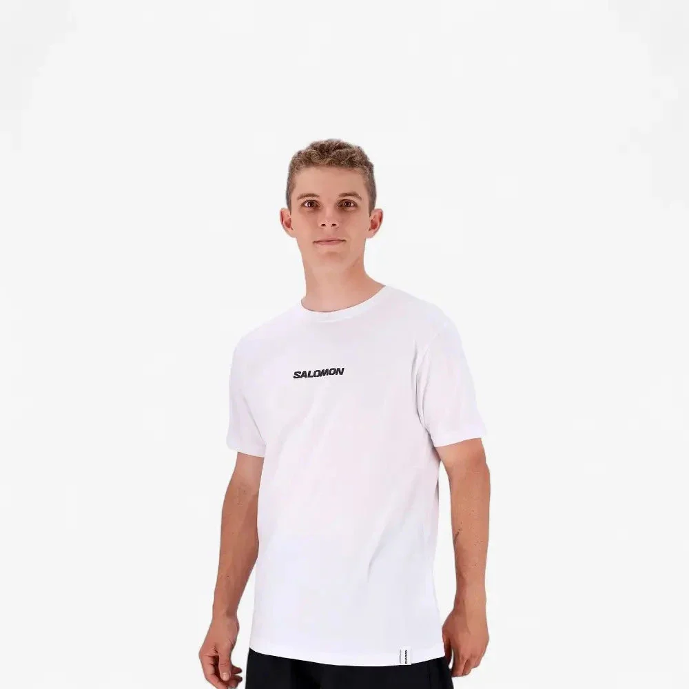 Salomon Mens Logo Short Sleeve Tee White - Image 2