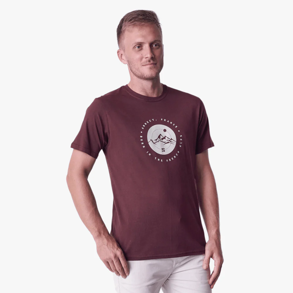 Salomon Mens Mandala Short Sleeve Tee Bitter Choc