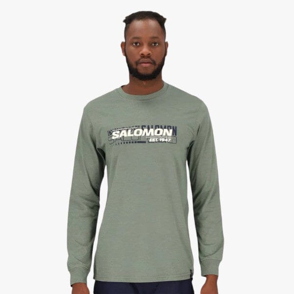 Salomon Men's Proceed Long Sleeve Tee Laurel Wreath Mel - Image 2