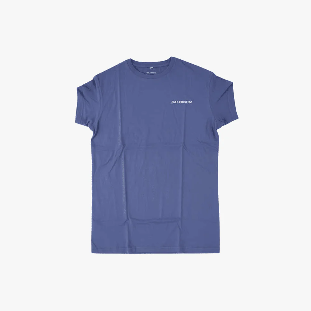 Salomon Mens Small Core Logo Short Sleeve Tee Astral Aura