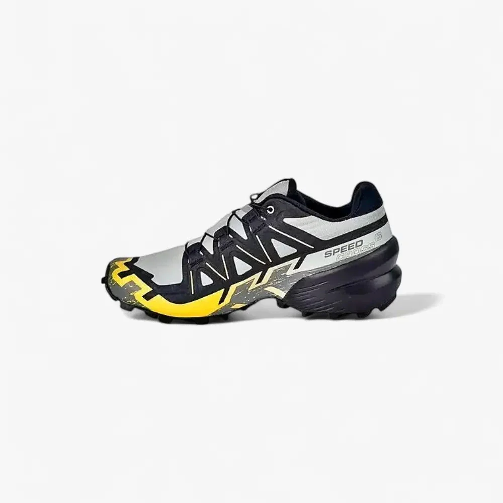 Salomon Mens Speedcross 6 Trail Sneaker Wrought Iron Black Incaberry