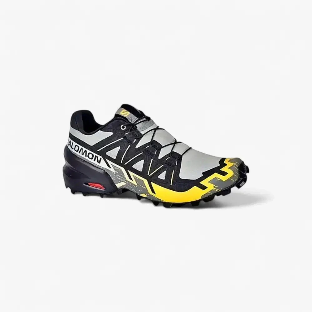 Salomon Mens Speedcross 6 Trail Sneaker Wrought Iron Black Incaberry - Image 4