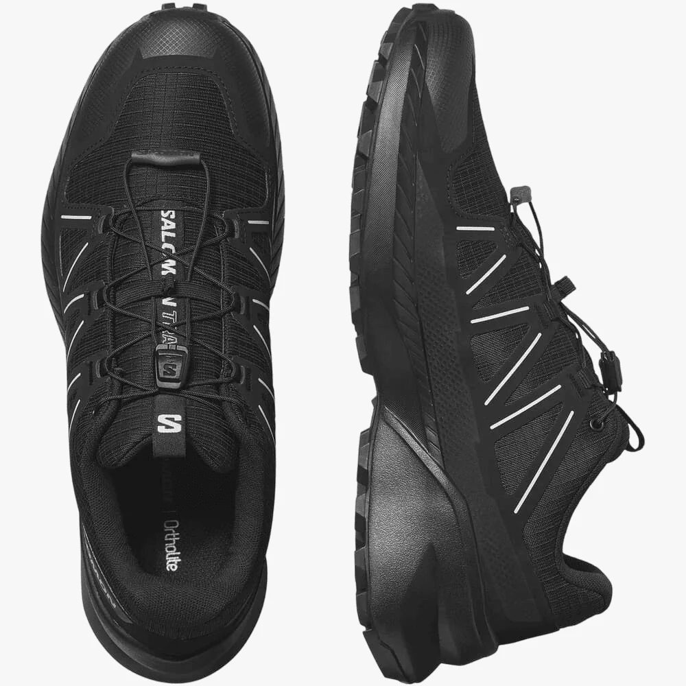Salomon Mens Speedcross Peak Trail Sneaker Black Black Glacgr