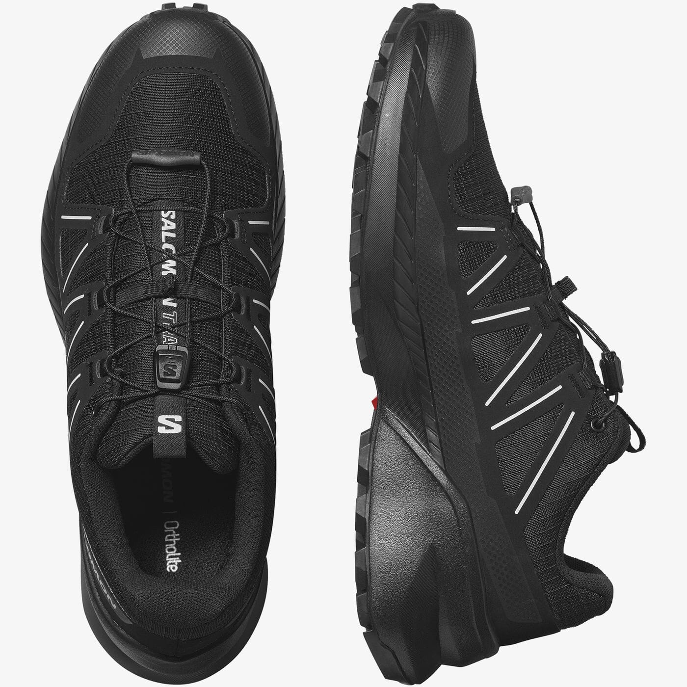 Salomon Mens Speedcross Peak Trail Sneaker Black Black Glacgr - Image 4