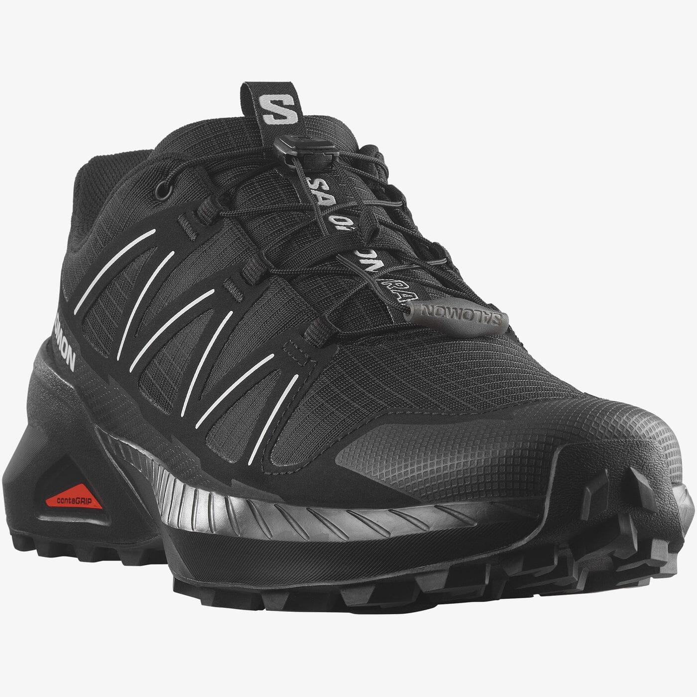 Salomon Mens Speedcross Peak Trail Sneaker Black Black Glacgr - Image 6