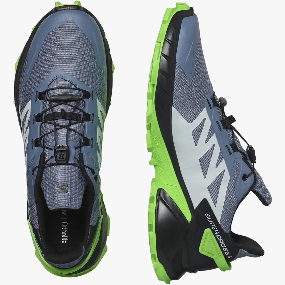 Salomon Mens Supercross 4 Trail Sneaker Flint Stone Black Green