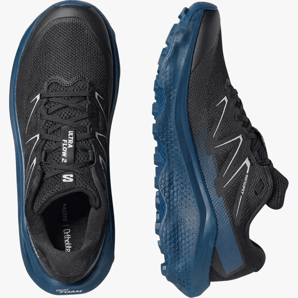 Salomon Mens Ultra Flow 2 Sneaker Black Spellbound Alloy