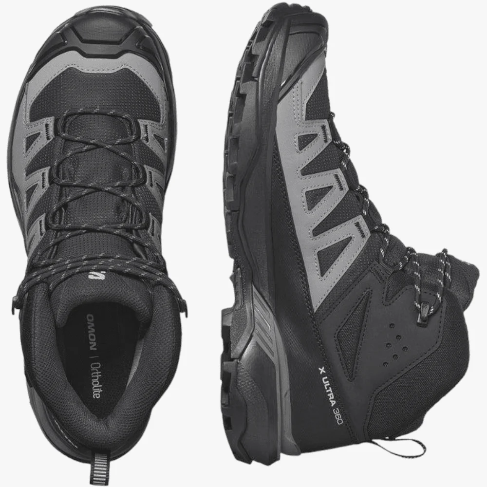 Salomon Mens X Ultra 360 Mid Gtx Boot Black Magnet Pewter