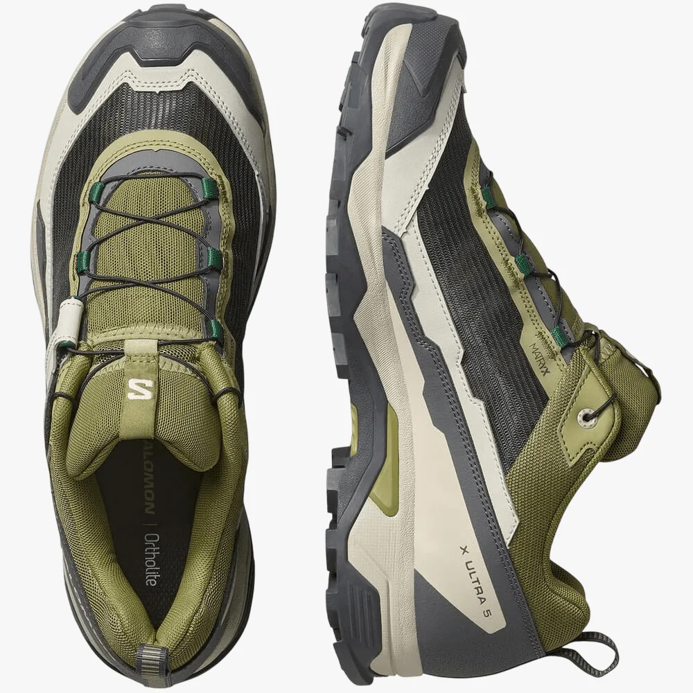 Salomon Mens X Ultra 5 Hiking Shoe Aloe Asphalt Eden