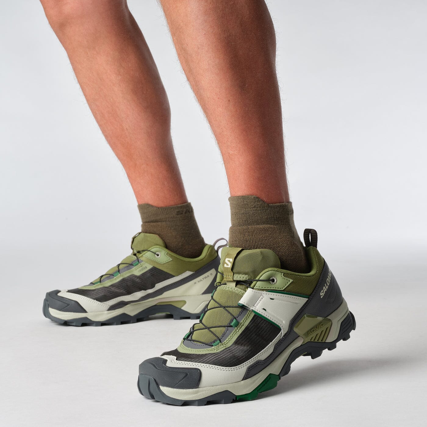 Salomon Mens X Ultra 5 Hiking Shoe Aloe Asphalt Eden - Image 3