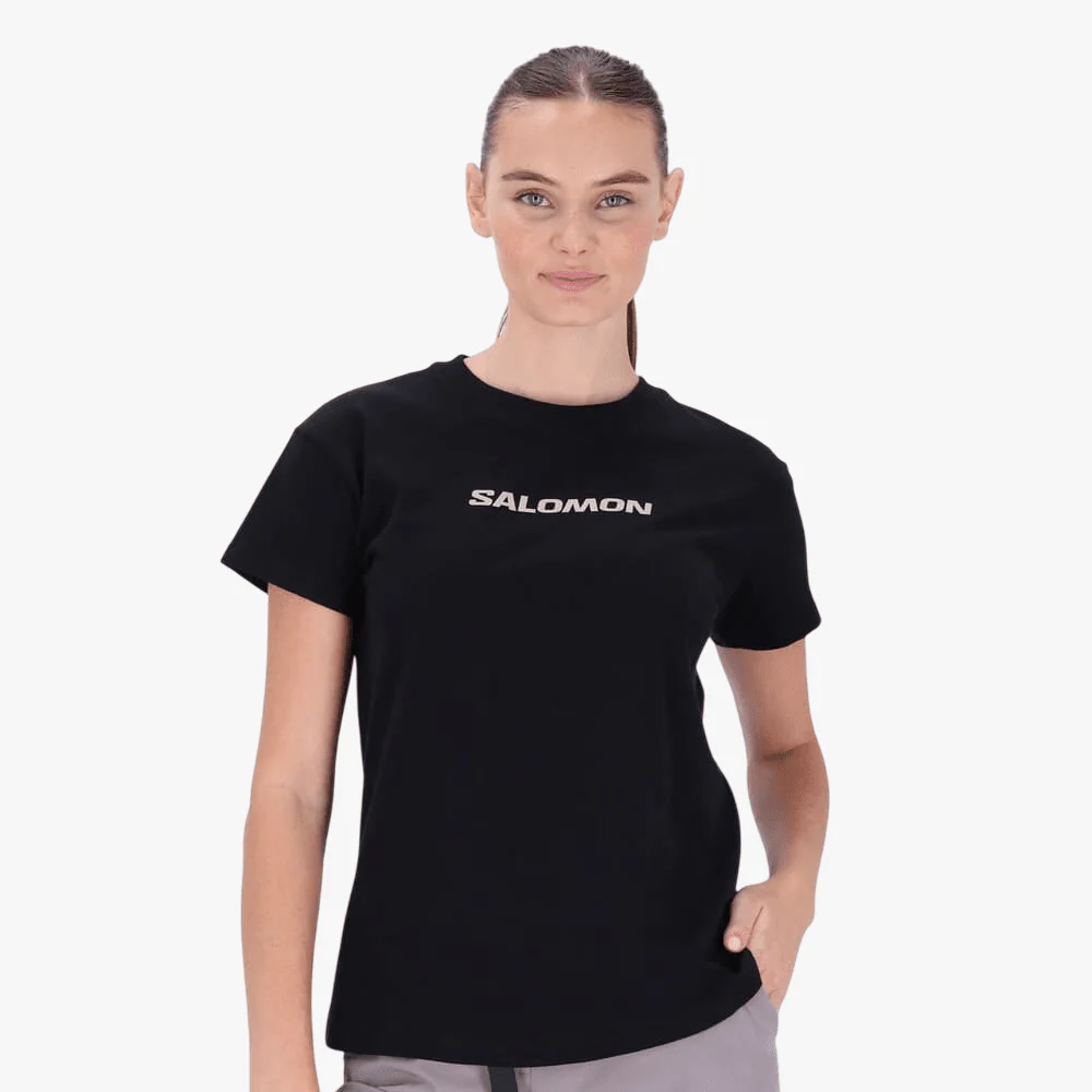 Salomon Womens Core Logo Short Sleeve Tee Black