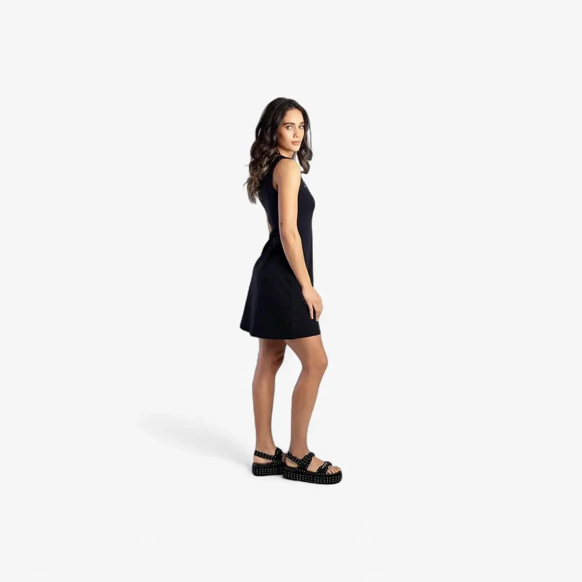 Sissy Boy Boat Neck Mini Dress Bling Logo Black - Image 2