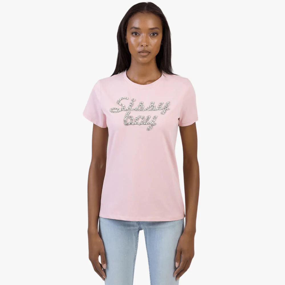 Sissy Boy Glow On Short Sleeve Tee Pale Pink