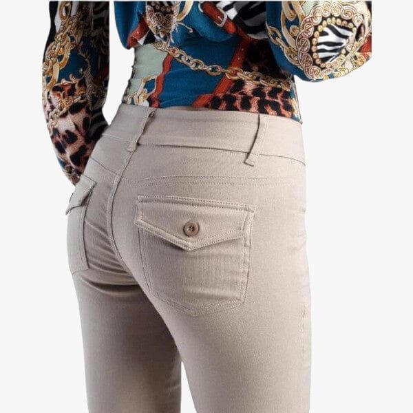Sissy Boy Ladies Tony Mid Rise Bootleg Pants Stone - Image 4