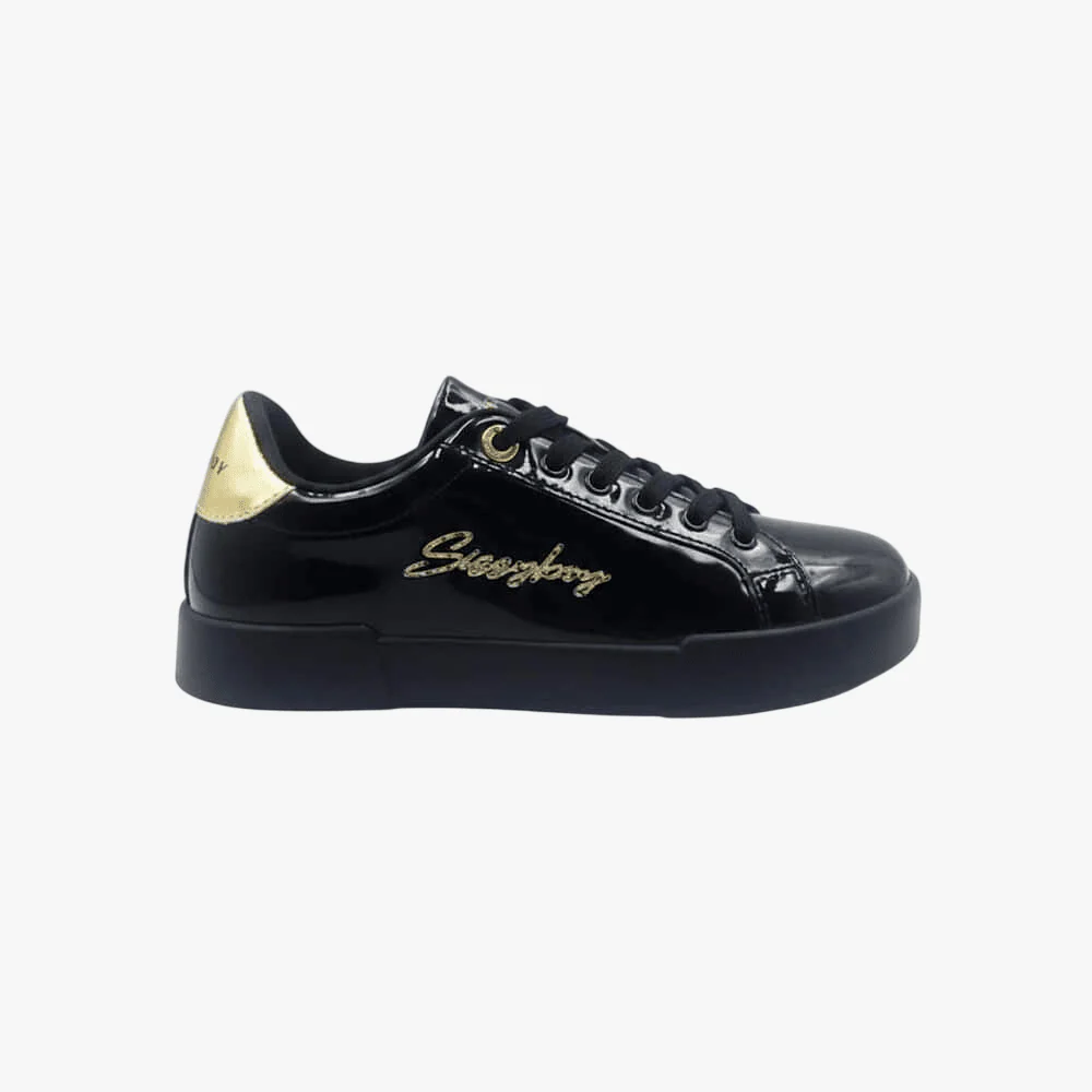 Sissy Boy Marty Patent Sneaker Black