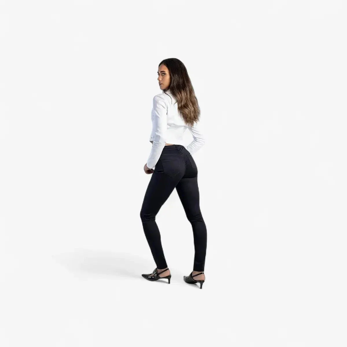 Sissy Boy Mid Waist Skinny Jean Black - Image 13