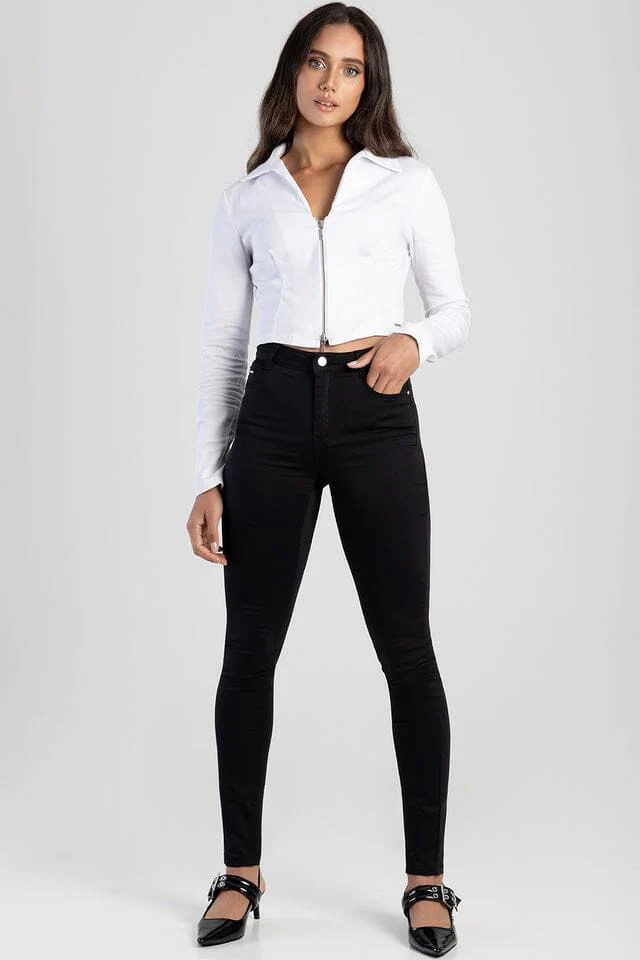 Sissy Boy Mid Waist Skinny Jean Black - Image 2