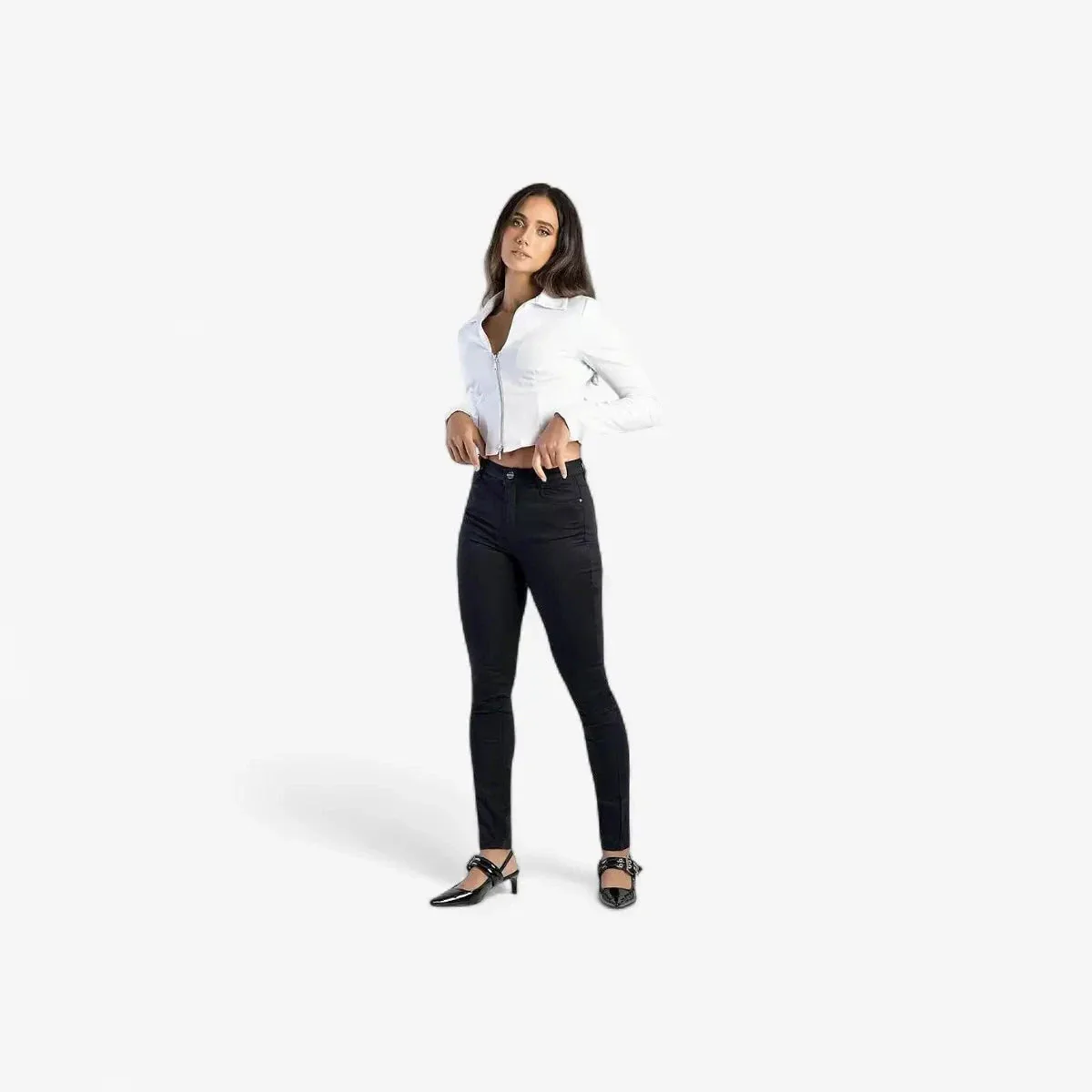 Sissy Boy Mid Waist Skinny Jean Black - Image 9
