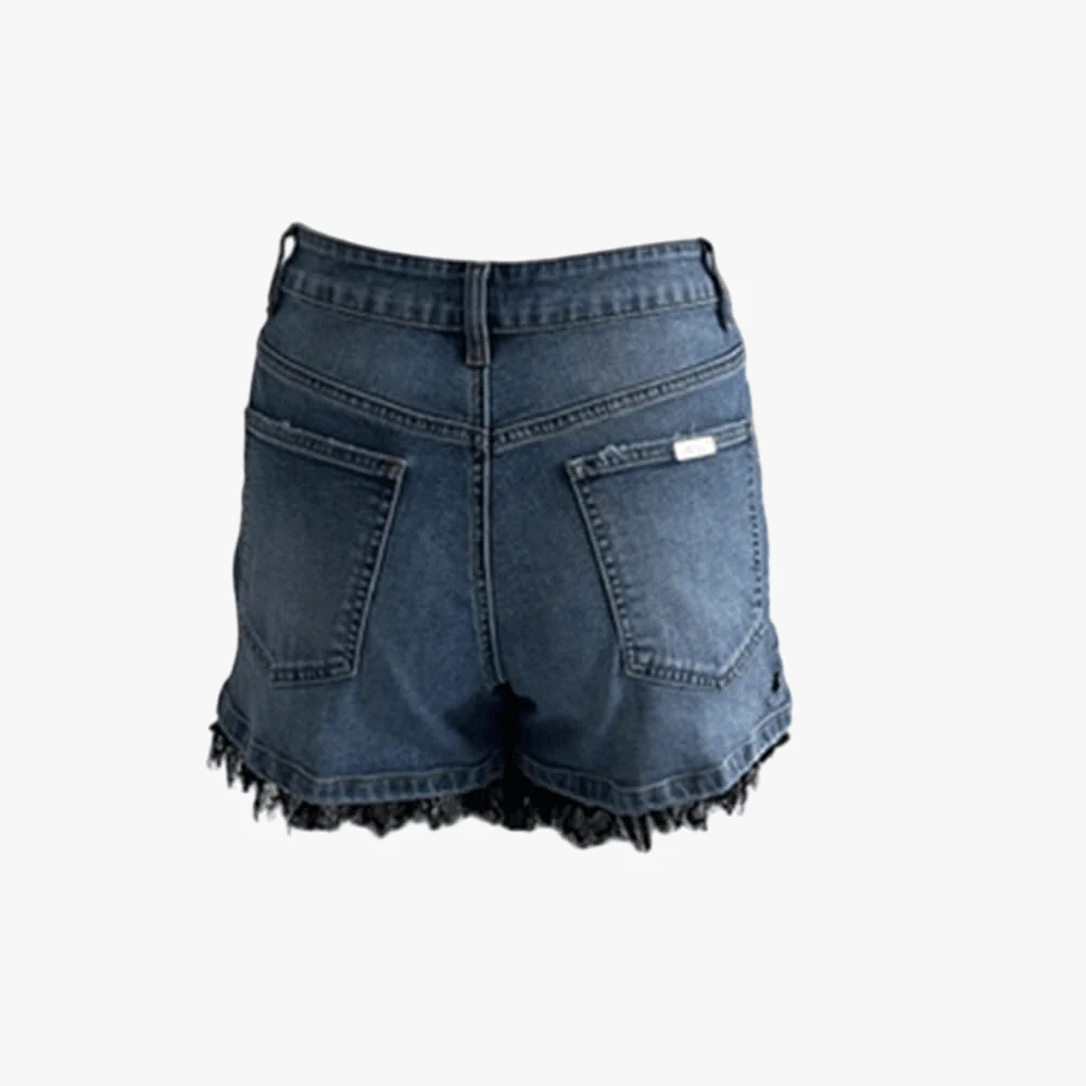 Sissy Boy Rosa Mid Waist Shorts Lace Hem Medium Vintage
