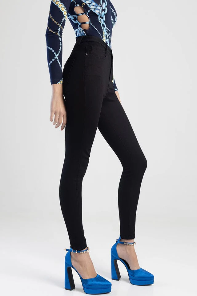 Sissy Boy Sexy Curvy Jean High Waist Black - Image 2