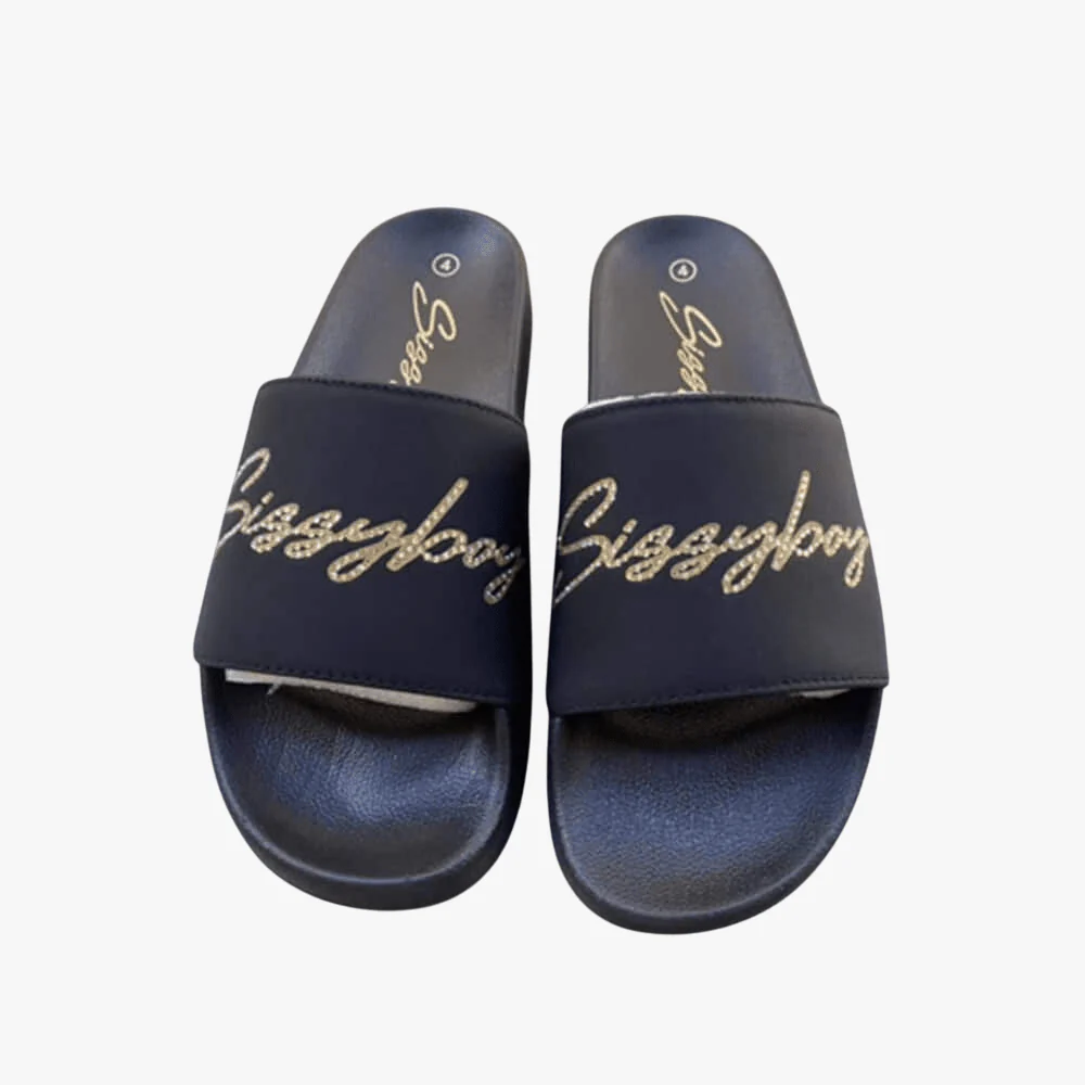 Sissy Boy Slide Script Bling Branding Black