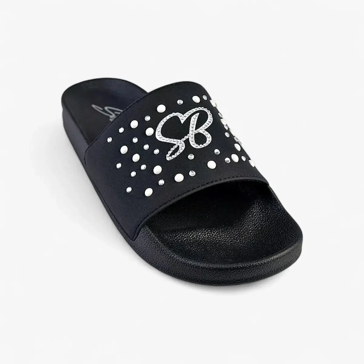Sissy Boy Slide With Pearl Diamante Black - Image 3