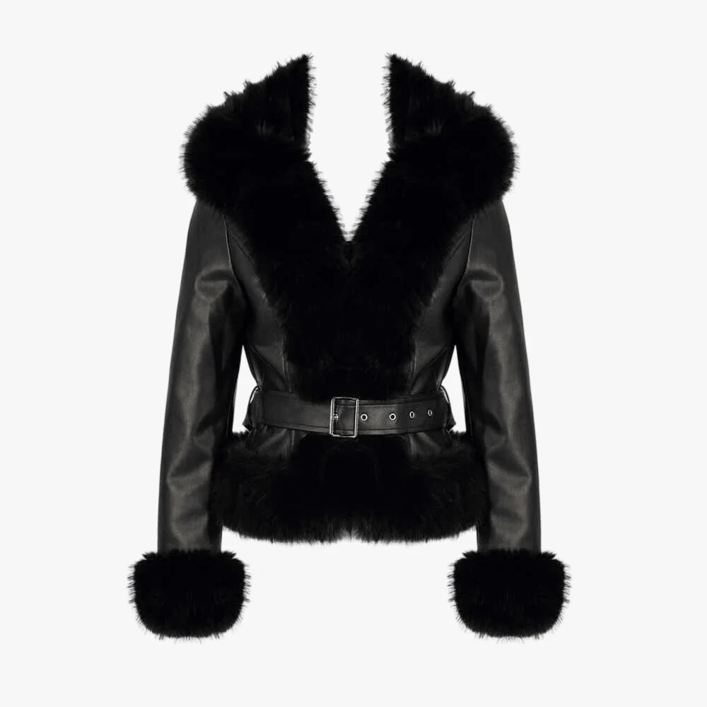 Sissy Boy Womens Cherish You Belted Jacket Black