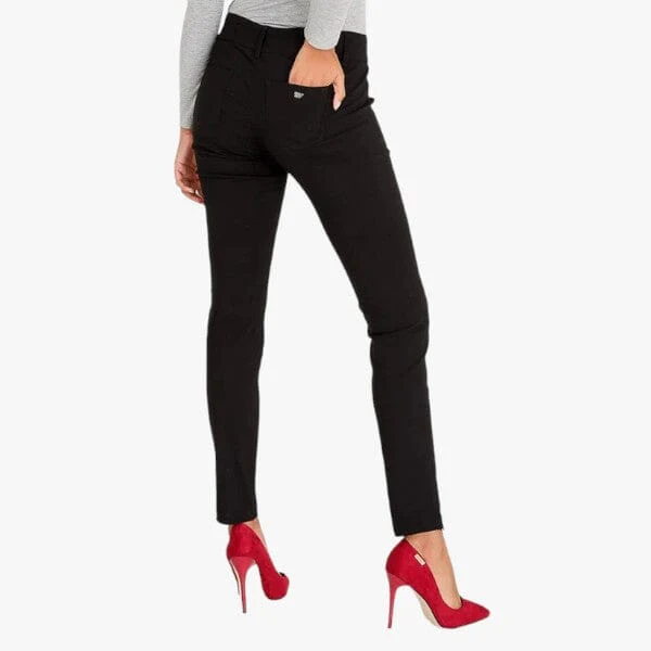 Sissy Boy Womens Eresha Mid Rise Skinny Pants Black - Image 2