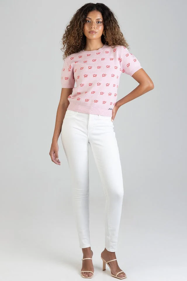 Sissy Boy Womens Freya Mid Waist Skinny Jean White - Image 3