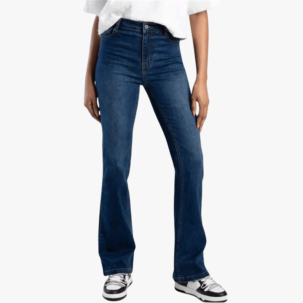 Sissy Boy Womens Mid Waist Leah Bootleg Jeans Med Vintage