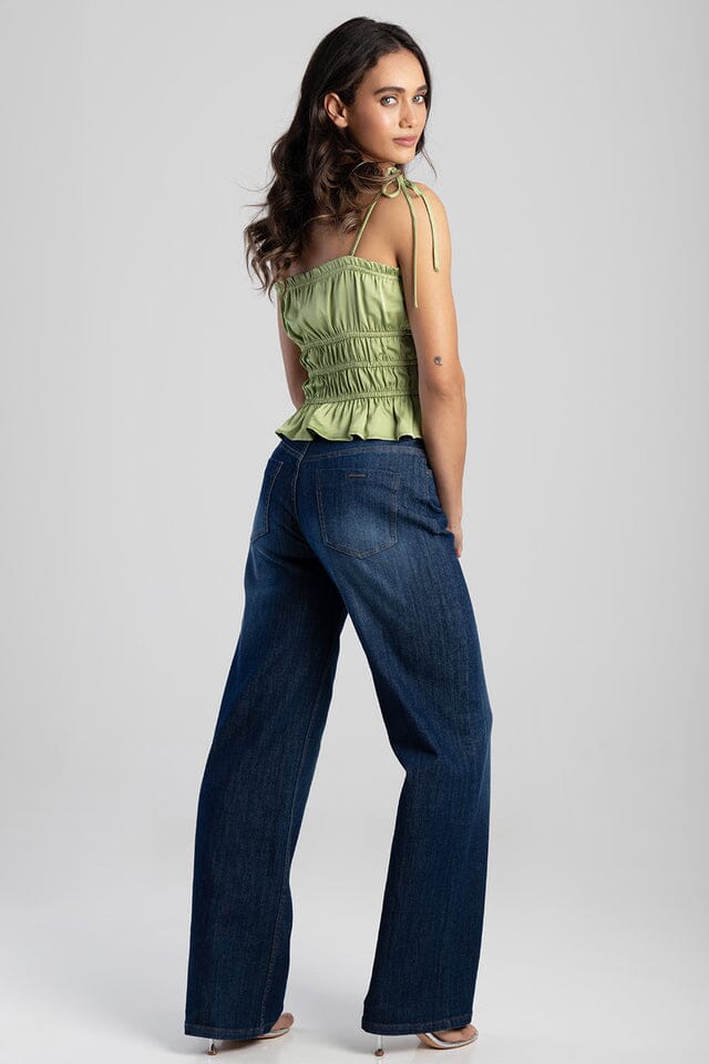 Sissy Boy Womens Sophia High Waist Wide Leg Jean Dark Vintage - Image 3
