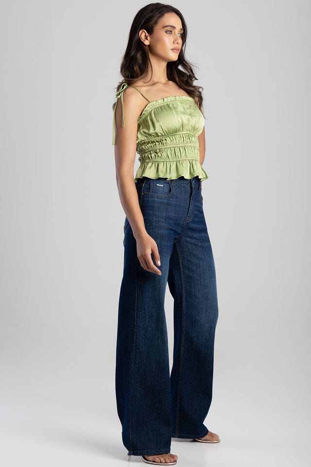 Sissy Boy Womens Sophia High Waist Wide Leg Jean Dark Vintage - Image 6