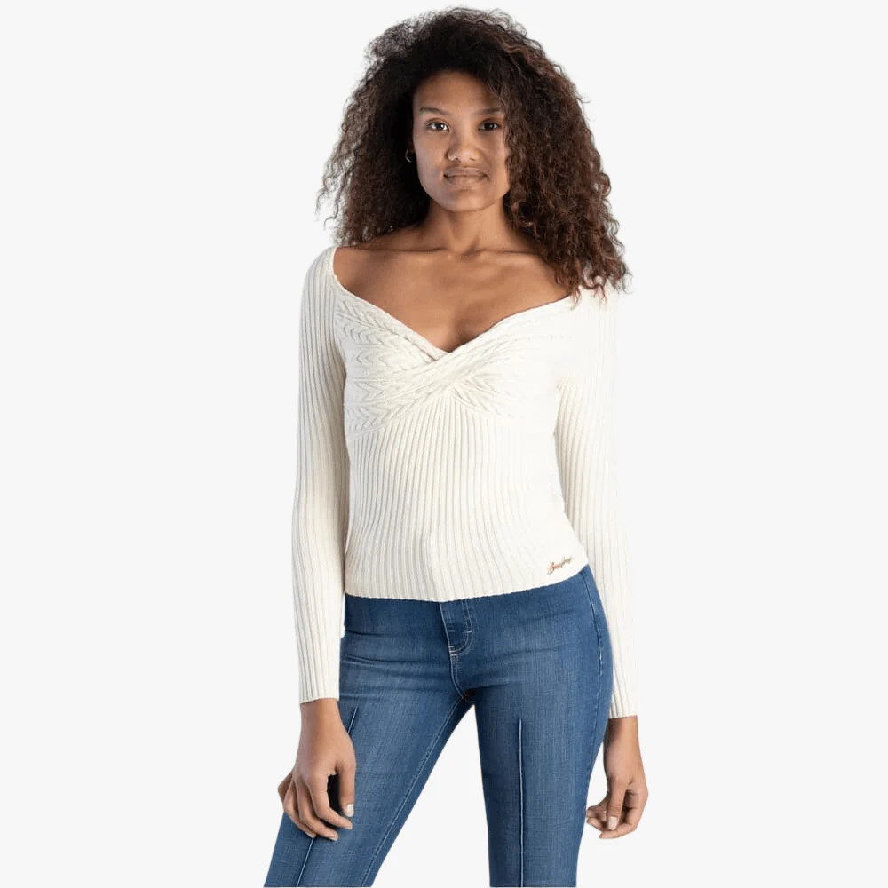 Sissyboy Knit Top Knot Detail Cream