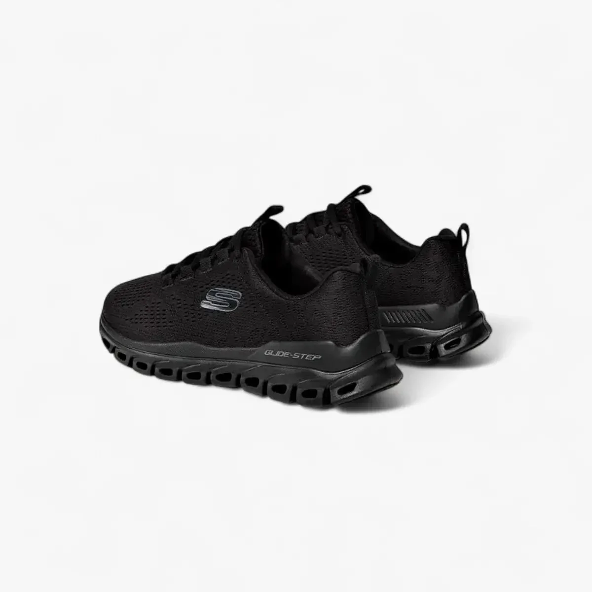 Skecher Mens Glide Step Sneaker Black - Image 3