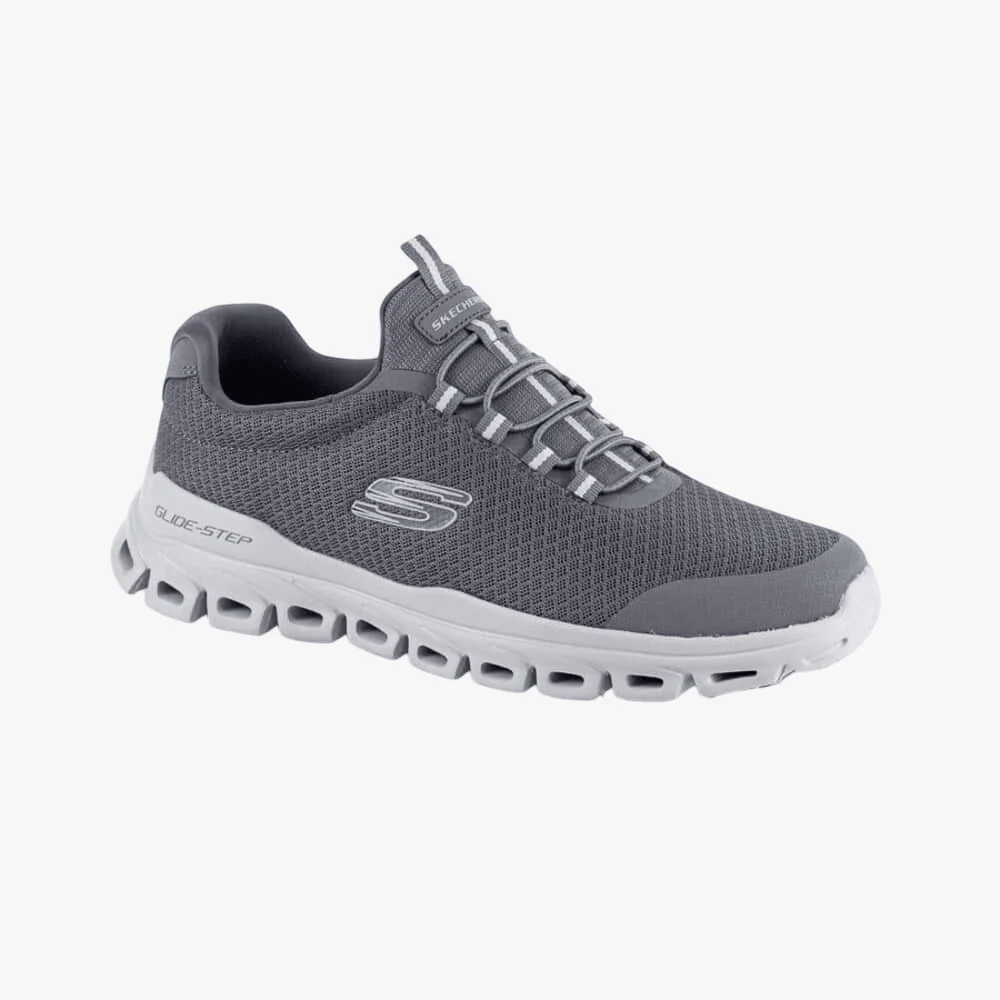 Skechers Mens Glide Step Sneaker Charcoal