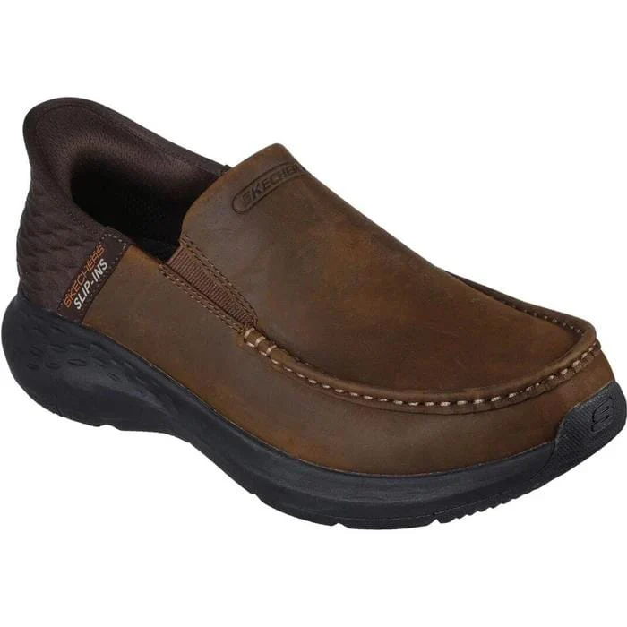 Skechers Mens Parson Slip On Oswin Dark Brown