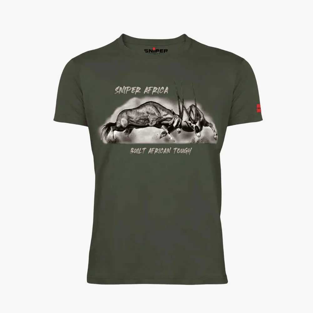Sniper Mens Gemsbok Short Sleeve Tee Olive