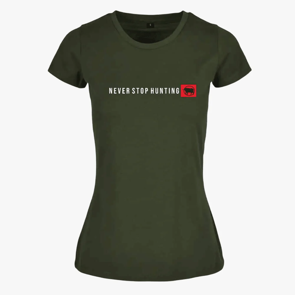 Sniper Womens Never Stop Tee Olive