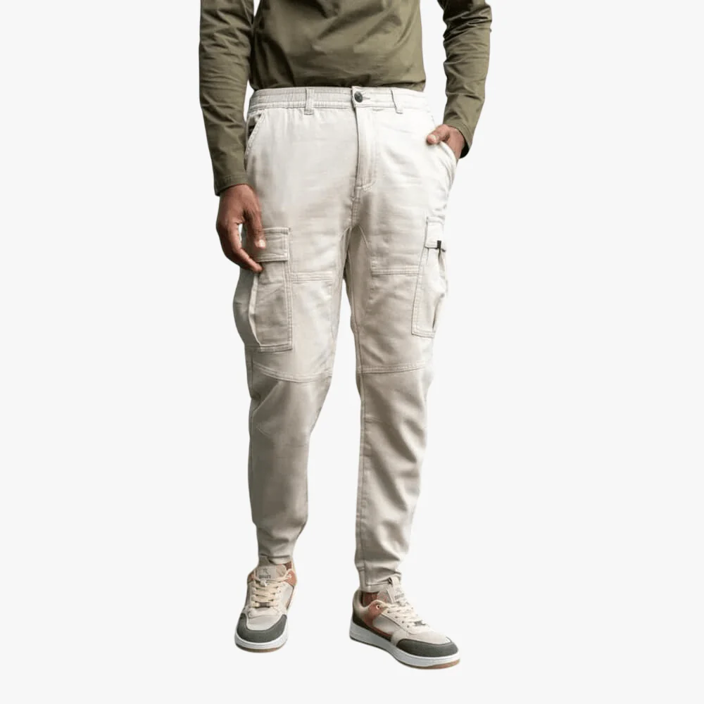 Soviet Mens Decker Slim Leg Cargo Pants Stone
