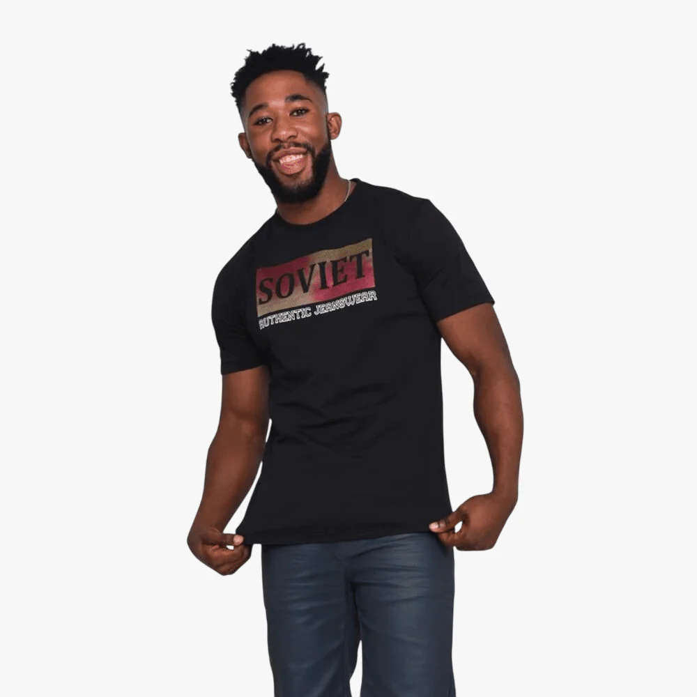 Soviet Mens Domain Short Sleeve Tee Black